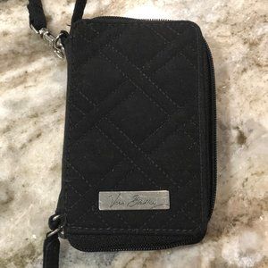 Vera Bradley black wristlet clutch